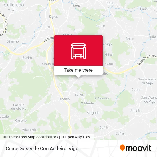Cruce Gosende Con Andeiro map