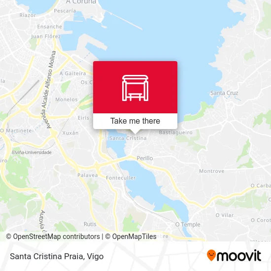 Santa Cristina Praia map