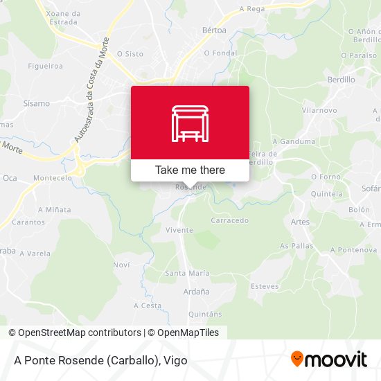 A Ponte Rosende (Carballo) map