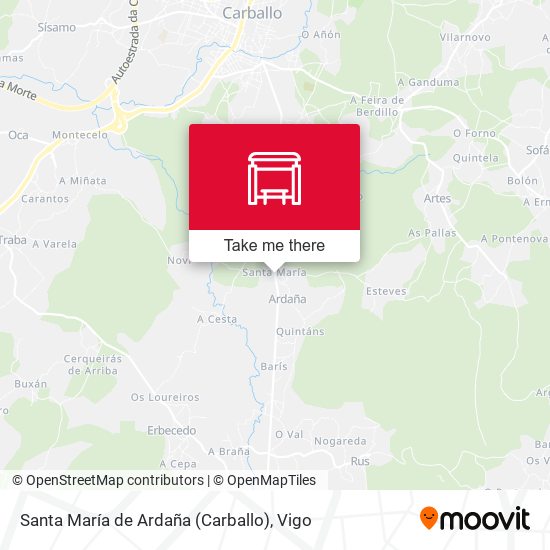 Santa María de Ardaña (Carballo) map