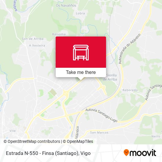 Estrada N-550 - Finsa (Santiago) map