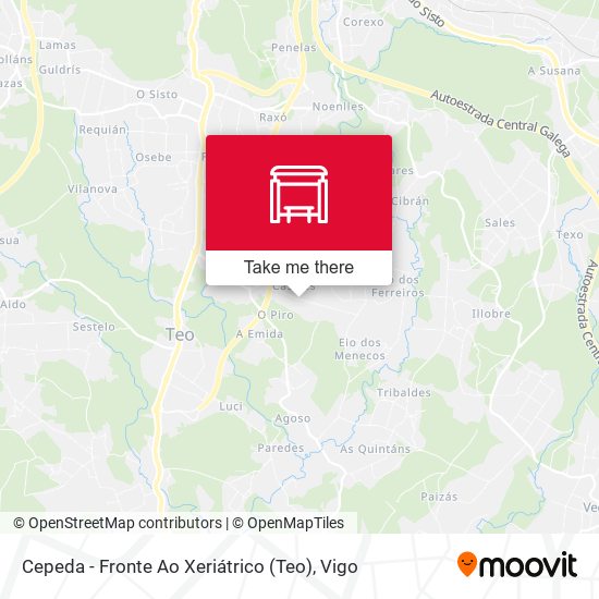 Cepeda - Fronte Ao Xeriátrico (Teo) map
