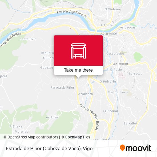 Estrada de Piñor (Cabeza de Vaca) map