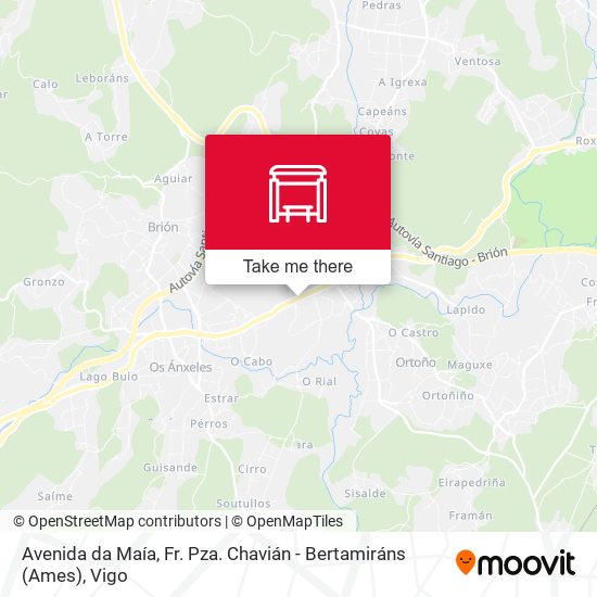 Avenida da Maía, Fr. Pza. Chavián - Bertamiráns (Ames) map