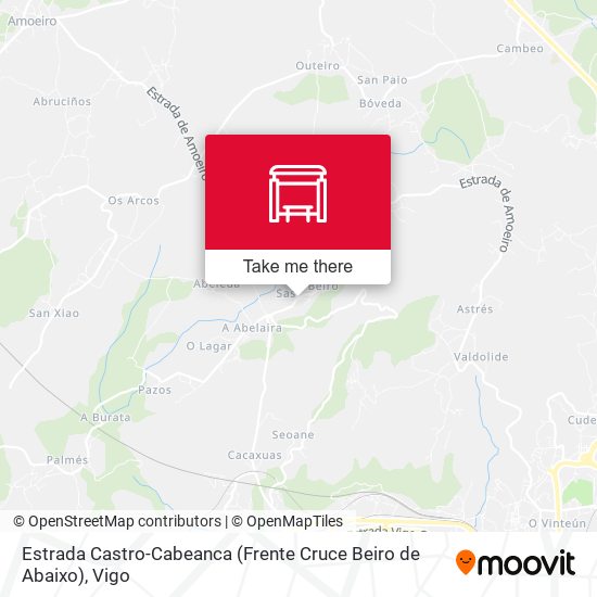 Estrada Castro-Cabeanca (Frente Cruce Beiro de Abaixo) map