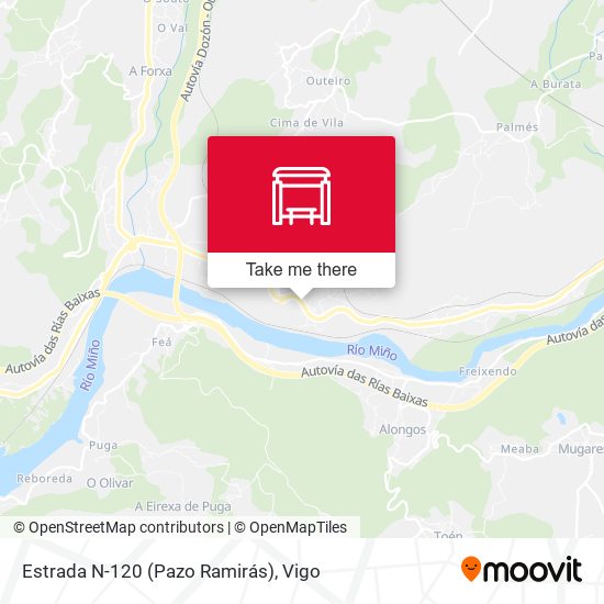 Estrada N-120 (Pazo Ramirás) map