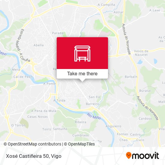 Xosé Castiñeira 50 map