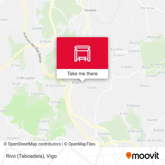 Rivó (Taboadela) map