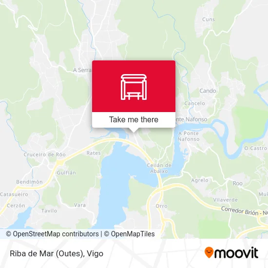 Riba de Mar (Outes) map