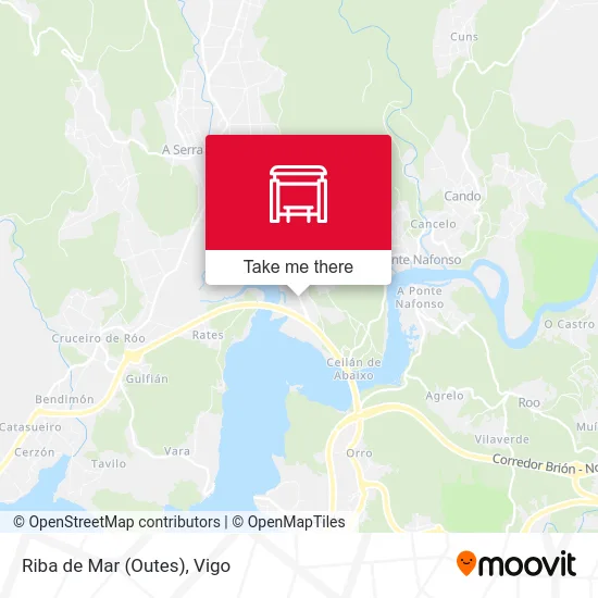 Riba de Mar (Outes) map