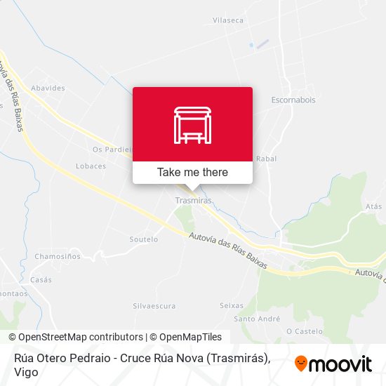 Rúa Otero Pedraio - Cruce Rúa Nova (Trasmirás) map