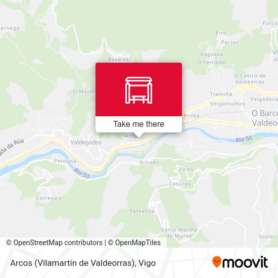 Arcos (Vilamartín de Valdeorras) map