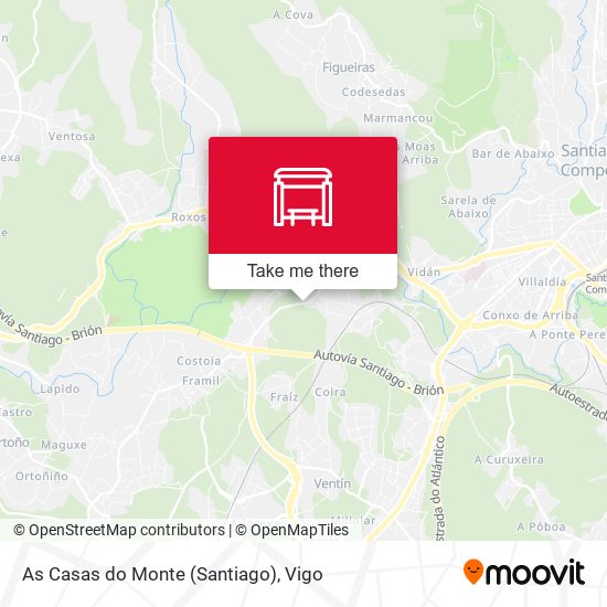 As Casas do Monte (Santiago) map