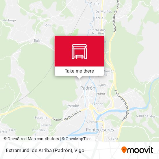 Extramundi de Arriba (Padrón) map