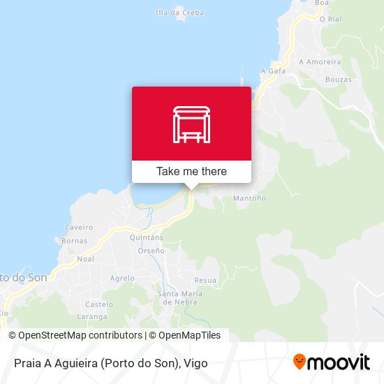 Praia A Aguieira (Porto do Son) map