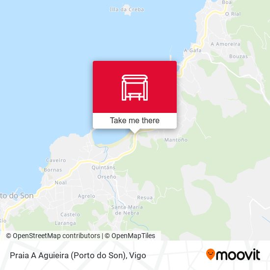 Praia A Aguieira (Porto do Son) map