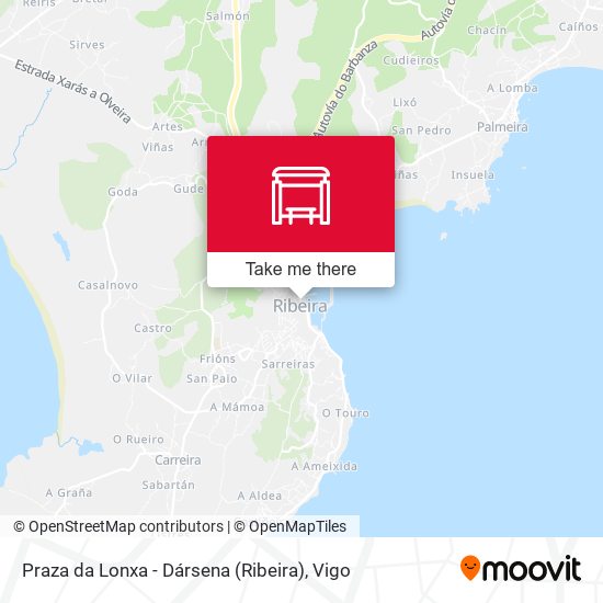 Praza da Lonxa - Dársena (Ribeira) map