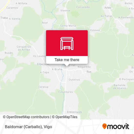 Baldomar (Carballo) map