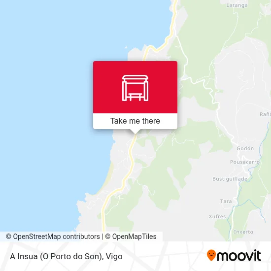 A Insua (O Porto do Son) map