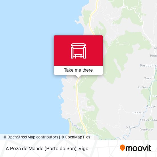 A Poza de Mande (Porto do Son) map