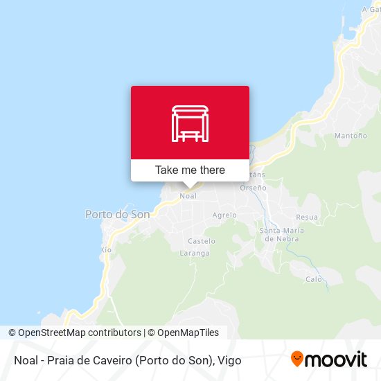 Noal - Praia de Caveiro (Porto do Son) map
