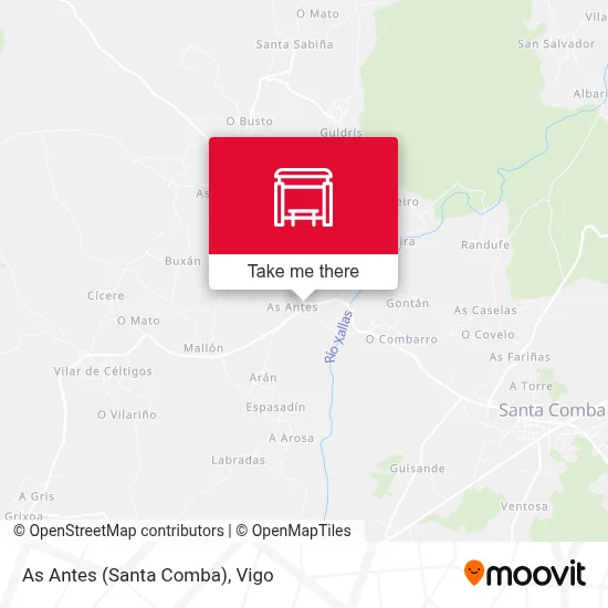 As Antes (Santa Comba) map