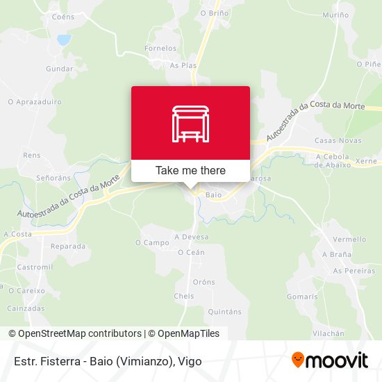 Estr. Fisterra - Baio (Vimianzo) map