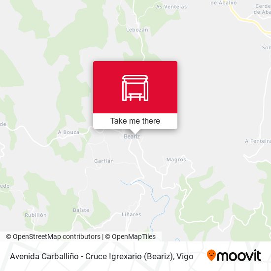 Avenida Carballiño - Cruce Igrexario (Beariz) map