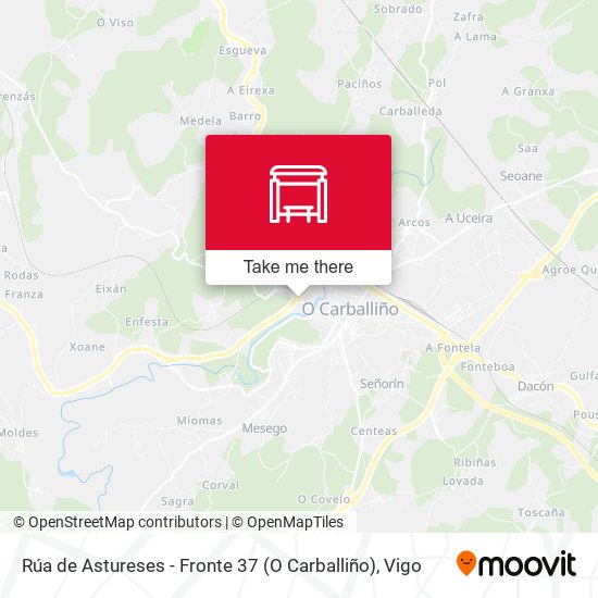Rúa de Astureses - Fronte 37 (O Carballiño) map
