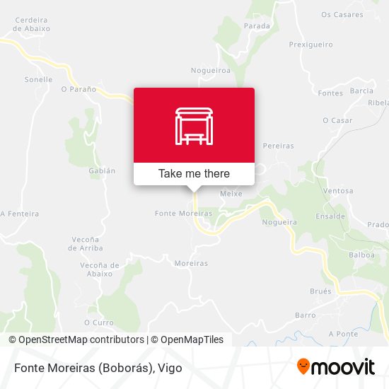 Fonte Moreiras (Boborás) map