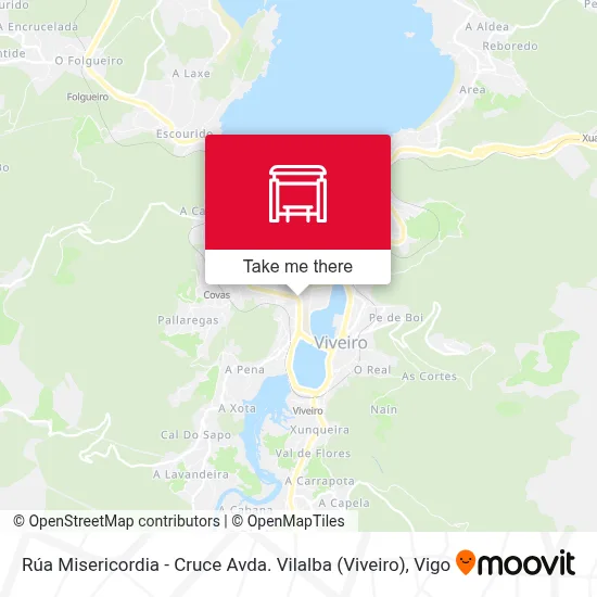 Rúa Misericordia - Cruce Avda. Vilalba (Viveiro) map