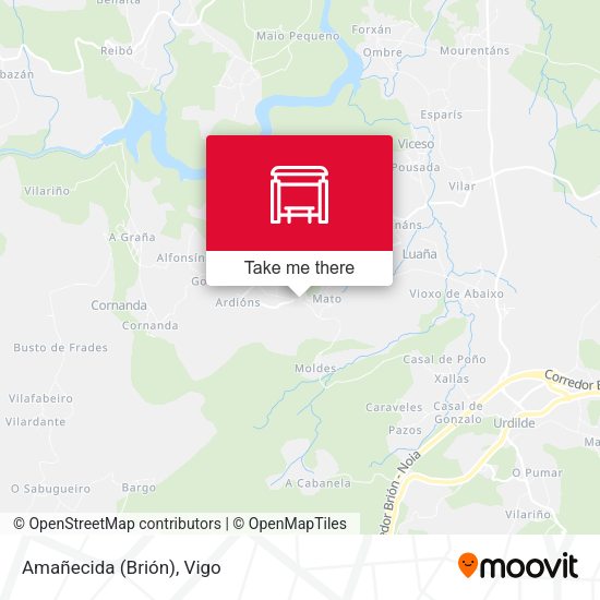 Amañecida (Brión) map