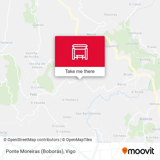 Ponte Moreiras (Boborás) map