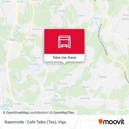 Baamonde - Café Taibo (Teo) map