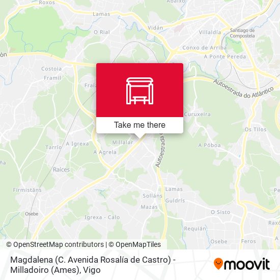 Magdalena (C. Avenida Rosalía de Castro) - Milladoiro (Ames) map