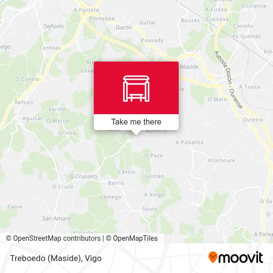 Treboedo (Maside) map