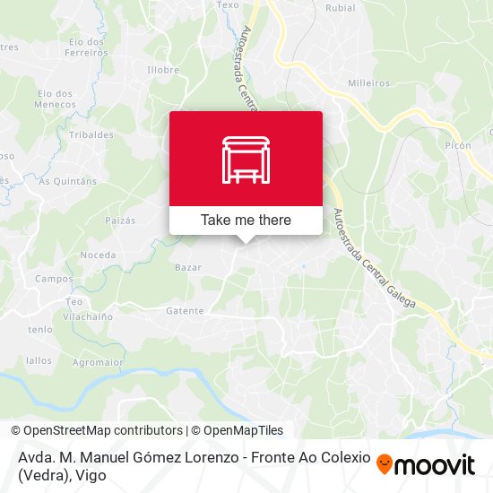 Avda. M. Manuel Gómez Lorenzo - Fronte Ao Colexio (Vedra) map