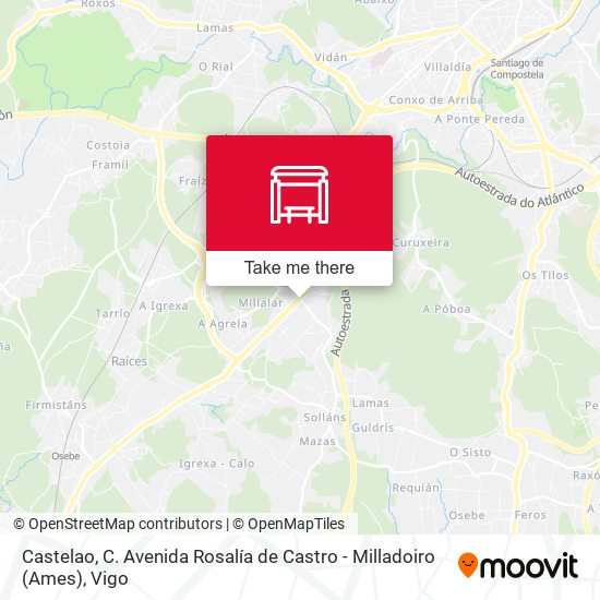 Castelao, C. Avenida Rosalía de Castro - Milladoiro (Ames) map