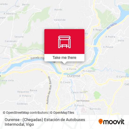 Ourense - (Chegadas) Estación de Autobuses Intermodal map