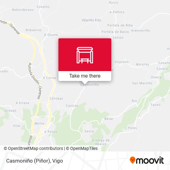 Casmoniño (Piñor) map