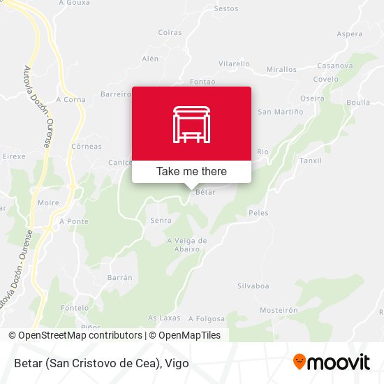 Betar (San Cristovo de Cea) map
