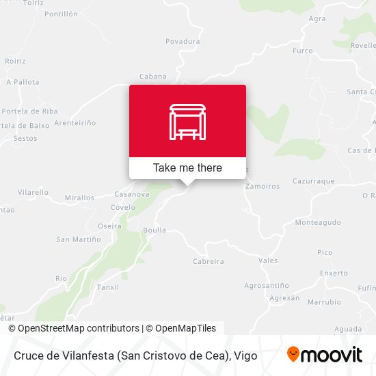 Cruce de Vilanfesta (San Cristovo de Cea) map