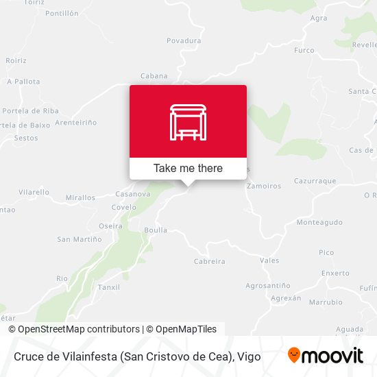 Cruce de Vilainfesta (San Cristovo de Cea) map
