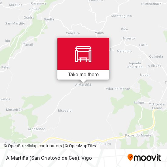 A Martiña (San Cristovo de Cea) map