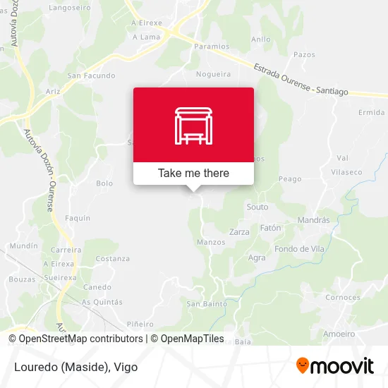 Louredo (Maside) map