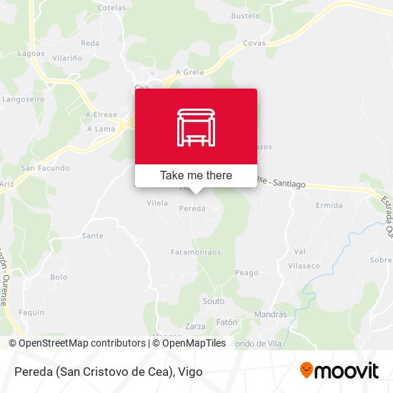 Pereda (San Cristovo de Cea) map