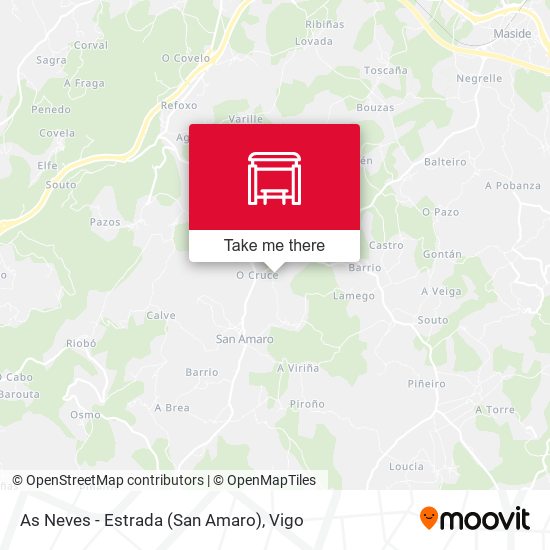 As Neves - Estrada (San Amaro) map