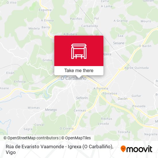 Rúa de Evaristo Vaamonde - Igrexa (O Carballiño) map