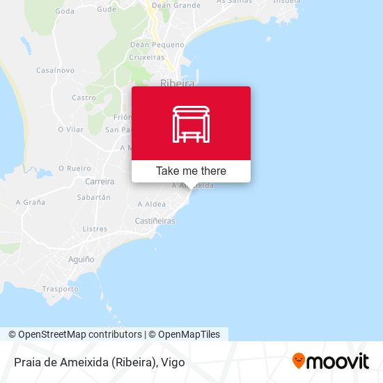 Praia de Ameixida (Ribeira) map