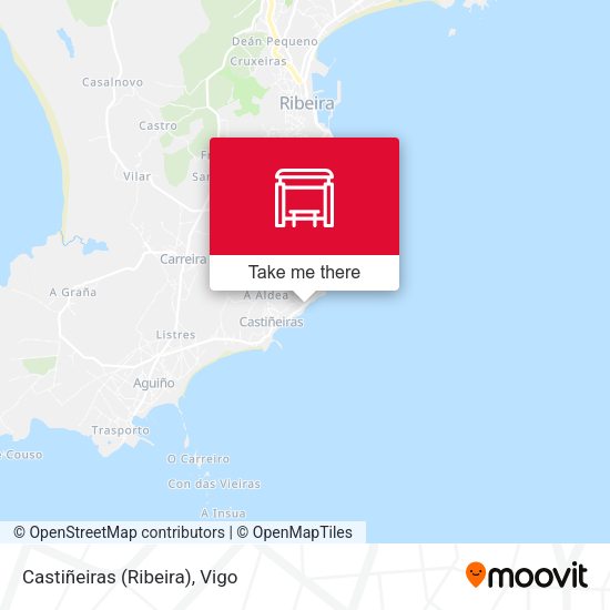 Castiñeiras (Ribeira) map